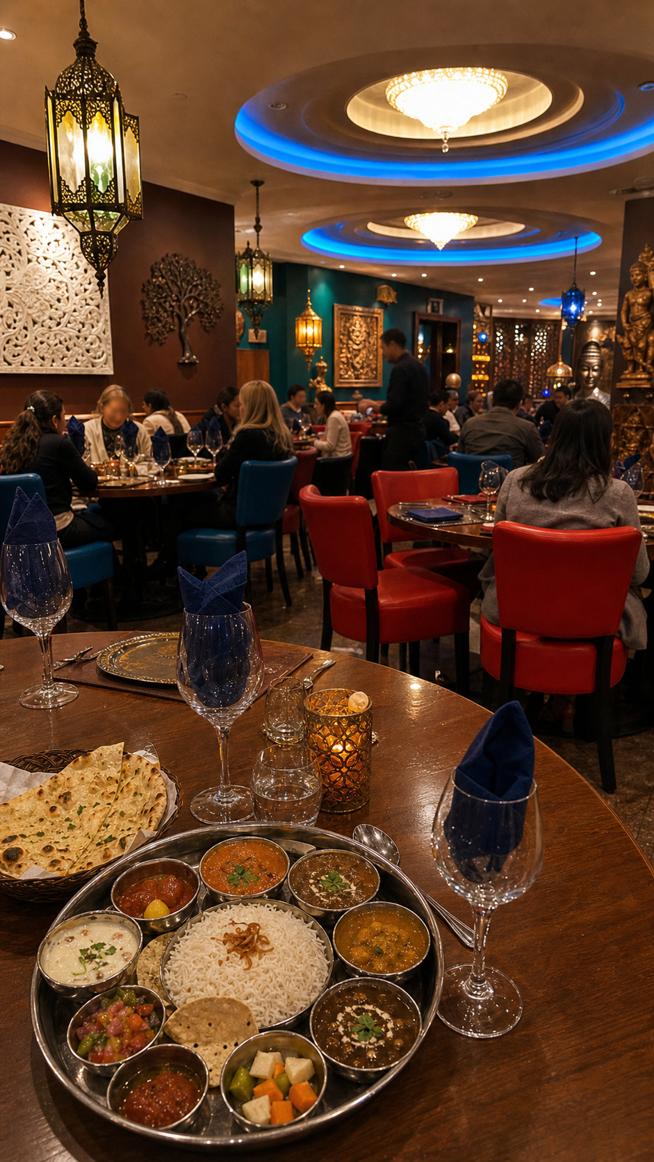 Ambiance de table indienne.